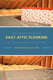 Easy Diy Attic Flooring With Attic Dek Momhomeguide Com In 2020 Attic Flooring Attic Storage Flooring