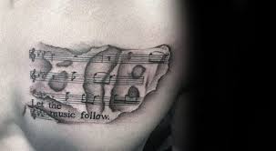 Some tattoos can be extremely gaudy but when working with simple lines, you will these line armbands will carry the memories forever in one simple bar. 50 Music Staff Tattoo Designs For Men Musical Pitch Ink Ideas
