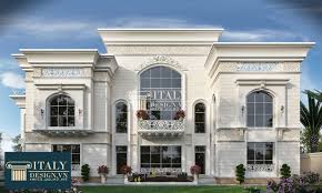 یک ویلا کلاسیک در امارات Stone House Plans Duplex House Design Classic House