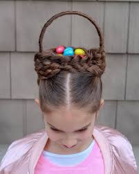 Colorful easter hairstyles add some color to your life this spring! Easter Basket Hairstyle Penteados Divertidos Cabelo Maluco Cabelo