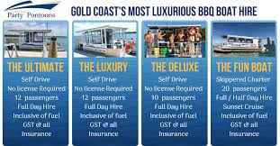 Gold Coast S Most Luxurious Bbq Boat Hire Boat Hire Pontoon Boat Pontoon