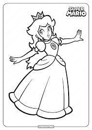 Printable princess peach coloring pages coloring home. Free Printable Super Princess Peach Coloring Page