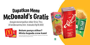 Hanya berlaku di drive thru berlaku bagi kendaraan yang menempelkan stiker drive thru minta stiker kepada petugas kami Mcdonald S Indonesia Promo Drive Thru Sticker