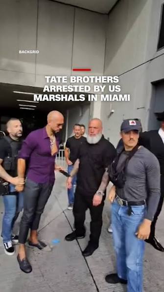 US Marshals arrested social media influencers Andrew and Tristan Tate in  Miami on an extradition request from the United Kingdom following an  investigation into sexual offenses reported by seven ...