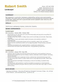 Landscaper Resume Samples Qwikresume
