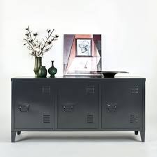 Meuble Bas Longue Casier Metal Noir Pas Cher Achat Vente Armoire Meuble Bas Armoire Metallique Armoire Rangement