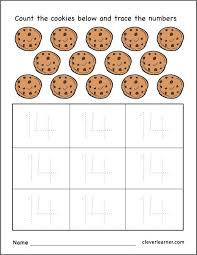 Number 14 Cookies Worksheet For Preschool Children Worksheets Number Childrenmath Http Cl Numbers Preschool Preschool Worksheets Free Preschool Worksheets