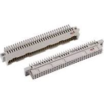 Female connector, type C, 96 pole, a-b-c, pitch 2.54 mm, solder lug,  straight, tin-plated, 104-40075