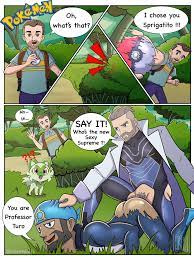 anal anal sex archie (pokemon) ass ass up clothed comic dialogue  eden wolf gay gay sex head grab male only melanin muscles muscular muscular  male open coat outdoors outside