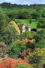 scotney castle landscape gardens kent england view across quarry garden to castle 7 of 16 castle england english countryside