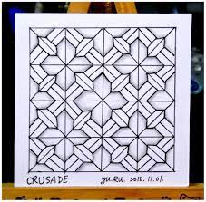 每周一主題 039 方格禪繞圖樣 單版 3 crusade zentangle zen pictures prints