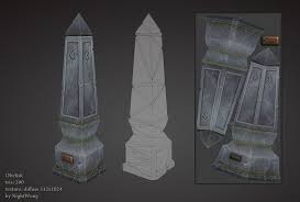 Obelisk Art Concept Art Hand Painted Textures