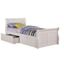 Monterey white queen bookcase platform storage bed 526 43. Twin Size Sleigh Bed With Drawers