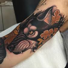 A very powerful image which looks amazing framed and hung on the wall! Black And White Neo Traditional Wolf Tattoo Novocom Top