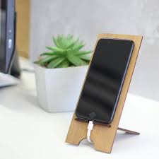 Porte Portable En Bois Porte Telephone Mobile Cela Fait Un Etsy Porte Telephone Support Telephone Support Portable