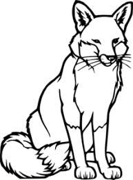 Fox Outline Clip Art Vector Clip Art Online Royalty Free Public Domain Fox Coloring Page Fox Silhouette Animal Templates