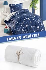 Kaliteli kumaşlardan üretilen nevresim takımları, hızlı teslimat fırsatıyla sizi bekliyor! Ev Ev Home Yorgan Hediyeli Nevresim Seti Tek Kisilik Halley Lacivert Fiyati Yorumlari Trendyol