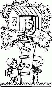 House pictures to colour for kids. Free Tree House Coloring Pages Coloring Home