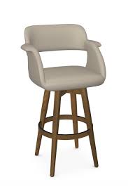 Featuring a modern style, it is great for contemporary kitchen designs. Amisco S Joshua Upholstered Wood Swivel Stool Barstool Comforts