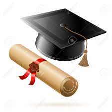 Concepto De Educacion Casquillo Y Diploma Vector Aislado En El Fondo Blanco Ilustraciones Vectoriales Clip Art Vec Birrete De Graduacion Diplomas Concepto