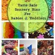 Kitchen sensory bin ideas aba. 30 Taste Safe Recipes Sensory Bins Happy Toddler Playtime In 2021 Sensory Bins Toddler Sensory Toddler Sensory Bins