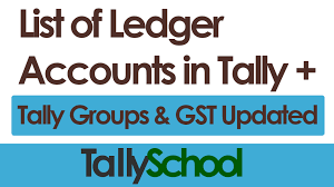 List Of Ledger Accounts In Tally Groups In Tally Pdf