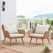 Langley Street Newbury Patio Sofa With Cushions Reviews Wayfair Outdoor Patio Chairs Outdoor Wicker Chairs Patio Chairs