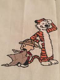 Get unlimited access to hundreds of free patterns. Fo My Freshly Finished Calvin And Hobbes Piece Crossstitch
