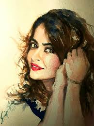 Water colour portrait