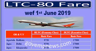 Stafftoday Air India Ltc 80 Fare List For The Month Of June