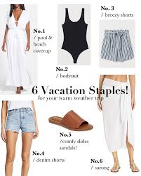 6 Classic Vacation Essentials Girl Meets Gold Casual Vacation Outfits Outfits For Mexico Island Vacation Outfits
