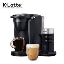 Keurig K Latte Coffee Maker With Milk Frother Compatible With All Single Serve K Cup Pods Black Walmart Com Latte Maker Latte Coffee Maker Single Cup Coffee Maker