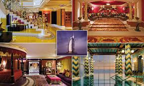 One of the most incredible structures on earth, the burj al arab was built in the shape of an arabian dhow, or yacht's sail. Inside Hotel Bling Unashamed Luxury Or Epic Vulgarity Either Way Every Year 11 000 Brits Splash The Cash There Daily Mail Online