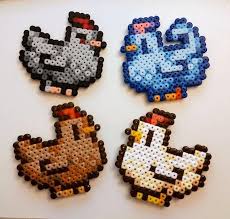 Chickens Stardew Valley Made Of Ironing Beads Animals Etsy