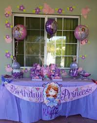 1st Birthday Party Decorations At Home My Daughter S 4th Birthday At Home Sofia The First Party Theme 2 1 Princess Sofia Birthday Party Ideas First Birthday Party Decorations Sophia Birthday Party
