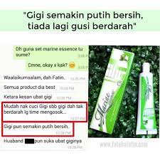 Fungsi ubat gigi marine essence. Fateha Fatin Ubat Gigi Garam Buluh Marine Essence