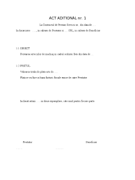 Acest contract de prestari servicii se încheie pe o durata de _ începând de la data autentificarii prezentului act adica azi valoarea prezentului contract de prestari servicii. Ce Acte Trebuie Pt Divort La Notar Model Act Aditional La Contract De Prestari Servicii