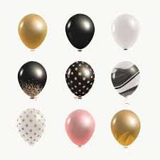 Black And White Balloons Transparent Background Elegant Party Balloons Set Transparent Png Free Image By Rawpixel Com Kappy Kappy Metallic Balloons Balloons Party Balloons