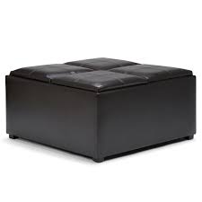 It can freely raise or lower without noise. Simplihome Avalon 35 Inch Wide Square Coffee Table Lift Top Storage Ottoman Cocktail Footrest Stool In Upholstered Tanners Brown Faux Leather For The Living Room Contemporary Buy Online In Antigua And Barbuda