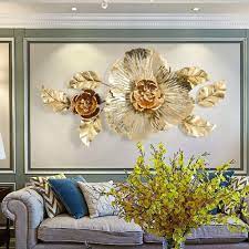 Luxury wallpaper with pink and earth tone watercolor, leaf, flower, tree and gold glitter. Metal Wall Art Metal Wall Sculpture Light Luxury Living Room Wall Decoration Metal Wall Hanging Wall Sculpture Color Gold Size 9045cm Edge Cyber Com