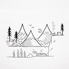 Try to draw a perfect circle every time. Landscape Drawing Cool