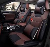 KVD Superior Leather Luxury Car Seat Cover for Hyundai Creta Black + Coffee  Free Pillows And Neckrest Set (With 5 Year Onsite Warranty) - D138/14