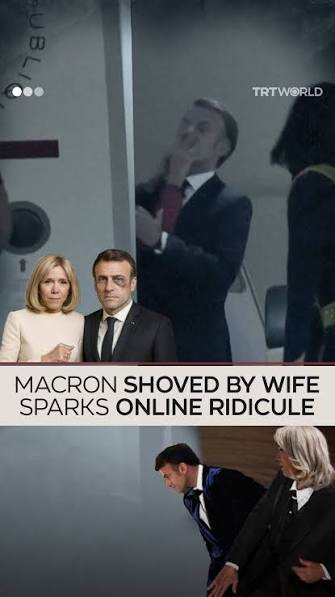 A video of French President Emmanuel Macron having his face grabbed and  shoved by his wife, Brigitte, has gone viral on social media, with many  accusing the first lady of abusive behaviour. , While ...