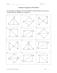 For each pair to triangles, state the postulate or theorem that can be used to conclude that the triangles are congruent. 5 3 5 4 Congruence No Proofs Triangle Congruence Ws Amber Delong Library Formative