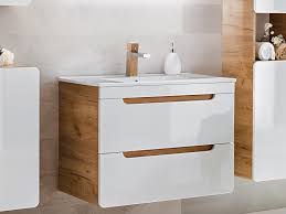 Choose from contactless same day delivery, drive up and more. Modern Bathroom Vanity Sink Cabinet Oak White Gloss Drawers Impact Furniture