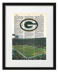 Signature Studios Green Bay Packers Photo Dictionary Art Print Lambeau Field Photo Nfl Art Gift For Him