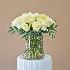 Aside from this, they additionally act as standalone pieces of decor. Eternal Love 24 White Roses In Clear Glass Vase W610 By Fillmore Florist San Francisco