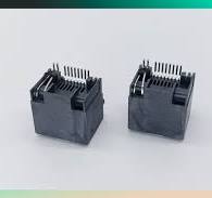 Black PBT PA6T FTP RJ45 Ethernet Connector 90 Degree Without ...