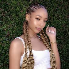 French braid weave with statement bangs. 37 Goddess Braids Hairstyles Perfect For 2020 Glamour