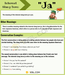 70 dating and relationship words and expressions in english: Ja Meaning What Does Ja Mean In Texting With Useful Examples 7esl Other Ways To Say Learn English Meant To Be